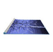 Sideview of Machine Washable Oriental Blue Industrial Rug, wshurb564blu