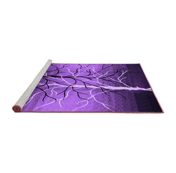 Sideview of Machine Washable Oriental Purple Industrial Area Rugs, wshurb564pur
