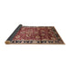 Sideview of Mid-Century Modern Saffron Red Oriental Rug, urb565