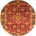 Round Oriental Orange Industrial Rug, urb565org