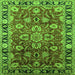 Square Oriental Green Industrial Rug, urb565grn