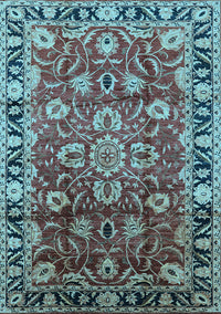 Oriental Light Blue Industrial Rug, urb565lblu