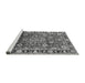 Sideview of Machine Washable Oriental Gray Industrial Rug, wshurb565gry