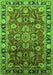 Machine Washable Oriental Green Industrial Area Rugs, wshurb565grn