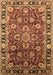 Machine Washable Oriental Brown Industrial Rug, wshurb565brn