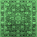 Square Oriental Emerald Green Industrial Rug, urb565emgrn