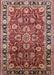 Mid-Century Modern Saffron Red Oriental Rug, urb565