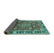 Sideview of Oriental Turquoise Industrial Rug, urb565turq