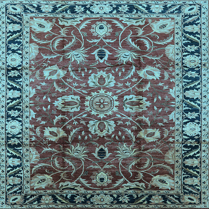 Square Oriental Light Blue Industrial Rug, urb565lblu