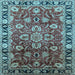 Square Oriental Light Blue Industrial Rug, urb565lblu