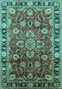 Oriental Turquoise Industrial Rug, urb565turq