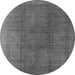 Round Oriental Gray Industrial Rug, urb566gry