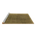 Sideview of Machine Washable Oriental Brown Industrial Rug, wshurb566brn