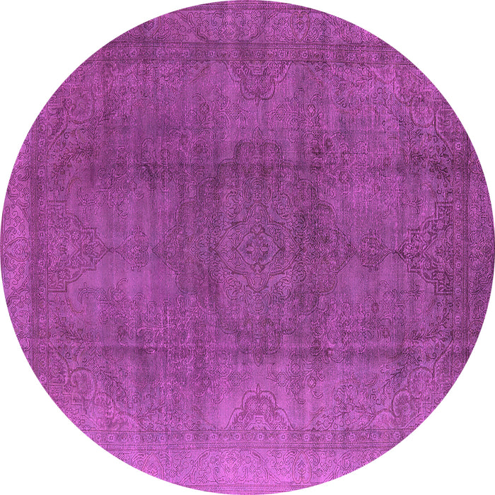 Round Oriental Pink Industrial Rug, urb566pnk