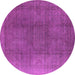 Round Oriental Pink Industrial Rug, urb566pnk