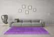 Machine Washable Oriental Purple Industrial Area Rugs in a Living Room, wshurb566pur