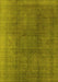 Machine Washable Oriental Yellow Industrial Rug, wshurb566yw