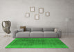 Machine Washable Oriental Green Industrial Area Rugs in a Living Room,, wshurb566grn