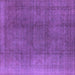 Square Machine Washable Oriental Purple Industrial Area Rugs, wshurb566pur