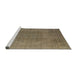 Sideview of Machine Washable Industrial Modern Dark Almond Brown Rug, wshurb567