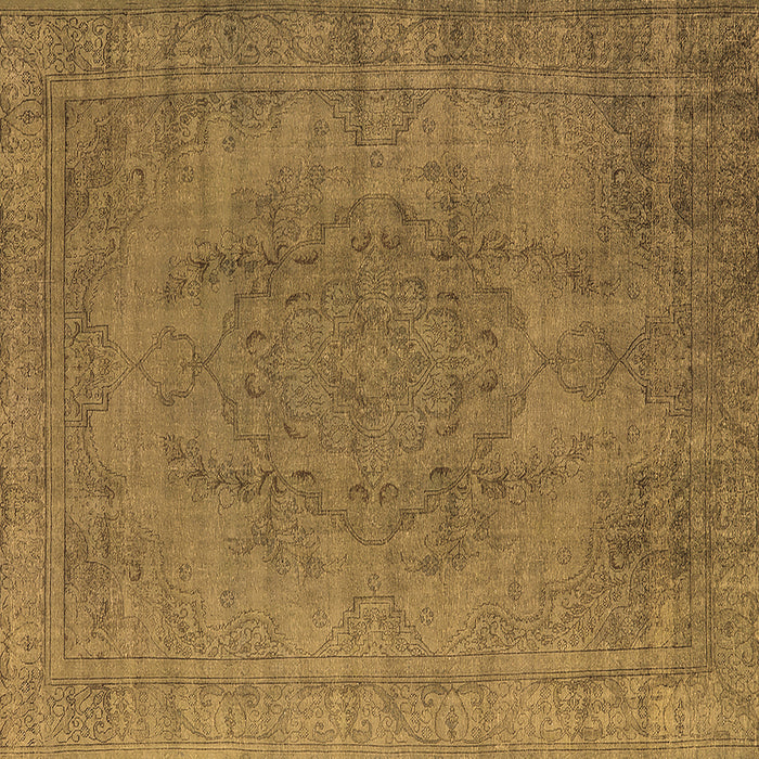 Square Oriental Brown Industrial Rug, urb567brn