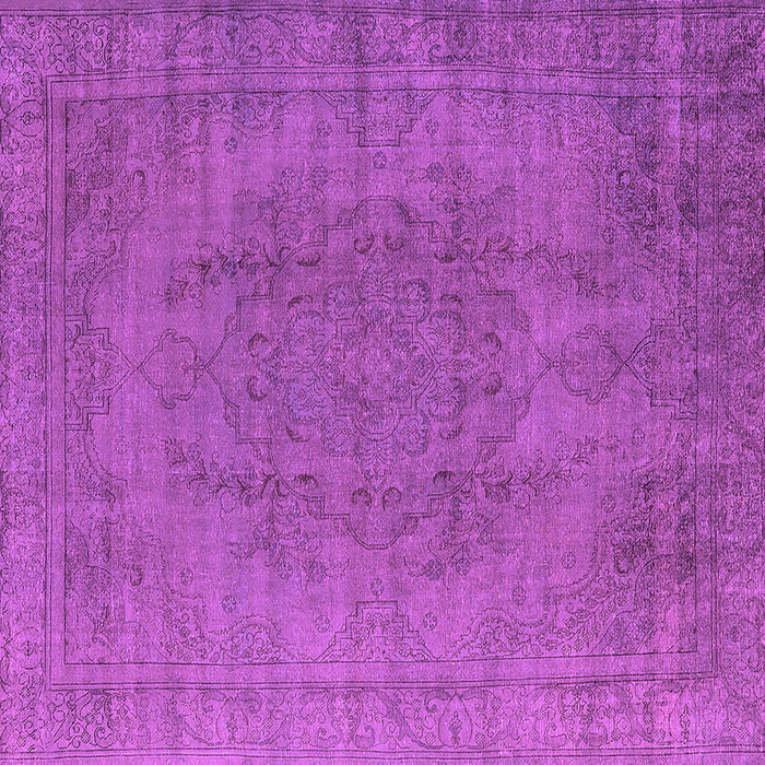 Square Machine Washable Oriental Purple Industrial Area Rugs, wshurb567pur