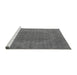 Sideview of Machine Washable Oriental Gray Industrial Rug, wshurb567gry