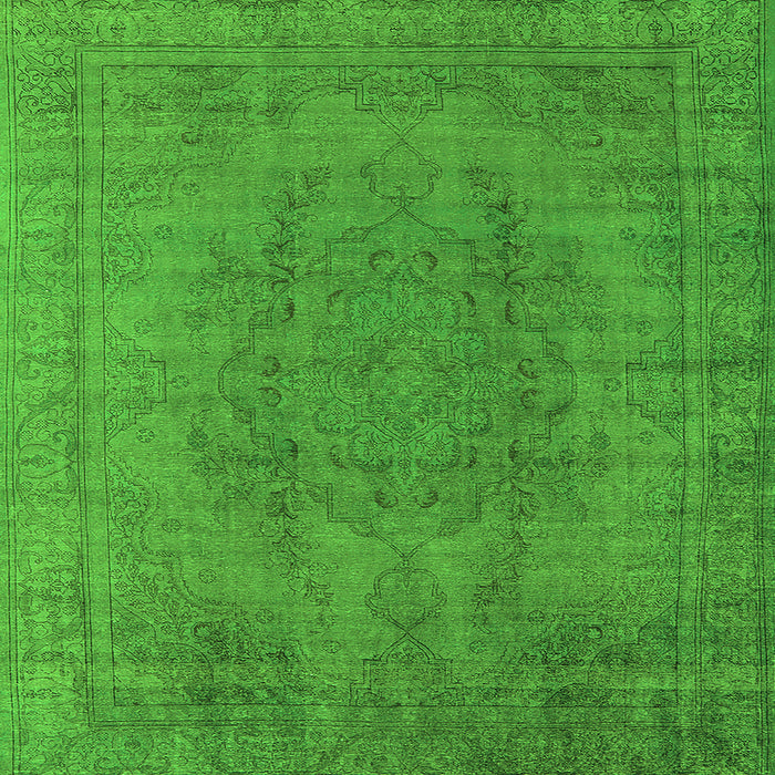 Square Oriental Green Industrial Rug, urb567grn