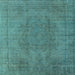 Square Oriental Light Blue Industrial Rug, urb567lblu