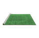 Sideview of Machine Washable Oriental Emerald Green Industrial Area Rugs, wshurb567emgrn