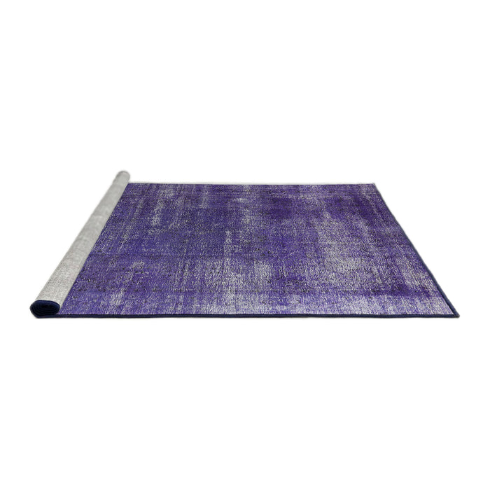 Sideview of Machine Washable Industrial Modern Amethyst Purple Rug, wshurb568