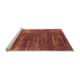 Sideview of Machine Washable Oriental Orange Industrial Area Rugs, wshurb568org