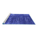 Sideview of Machine Washable Oriental Blue Industrial Rug, wshurb568blu