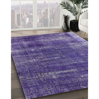 Mid-Century Modern Purple Oriental Rug, urb568