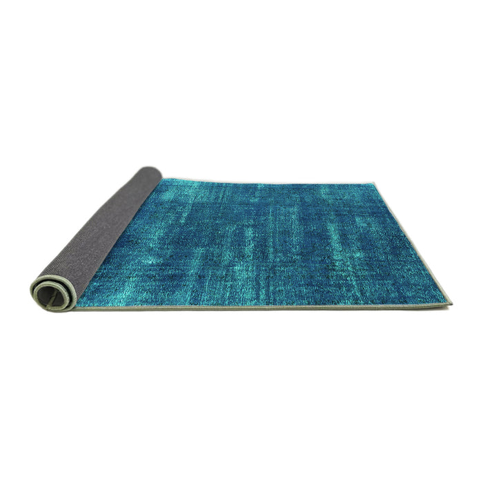 Sideview of Oriental Turquoise Industrial Rug, urb568turq