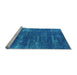 Sideview of Machine Washable Oriental Light Blue Industrial Rug, wshurb568lblu