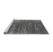 Sideview of Machine Washable Oriental Gray Industrial Rug, wshurb568gry