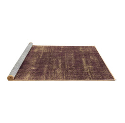 Sideview of Machine Washable Oriental Brown Industrial Rug, wshurb568brn