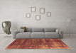 Machine Washable Oriental Orange Industrial Area Rugs in a Living Room, wshurb568org