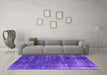 Machine Washable Oriental Purple Industrial Area Rugs in a Living Room, wshurb568pur