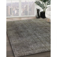 Mid-Century Modern Gray Oriental Rug, urb569