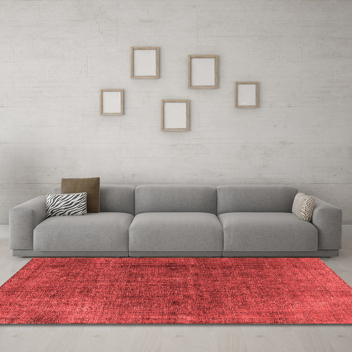 Industrial Red Washable Rugs