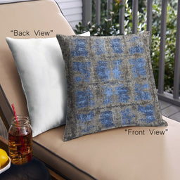 Front View of Mid-Century Modern Urban Square Charcoal Blue Throw Pillow, 18 inch by 18 inch, pwurb56