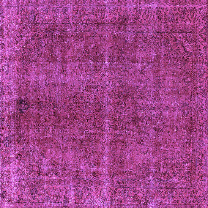 Square Machine Washable Oriental Purple Industrial Area Rugs, wshurb570pur