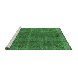 Sideview of Machine Washable Oriental Emerald Green Industrial Area Rugs, wshurb570emgrn