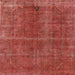 Square Mid-Century Modern Orange Oriental Rug, urb570