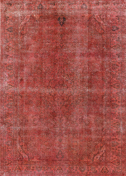Mid-Century Modern Orange Oriental Rug, urb570