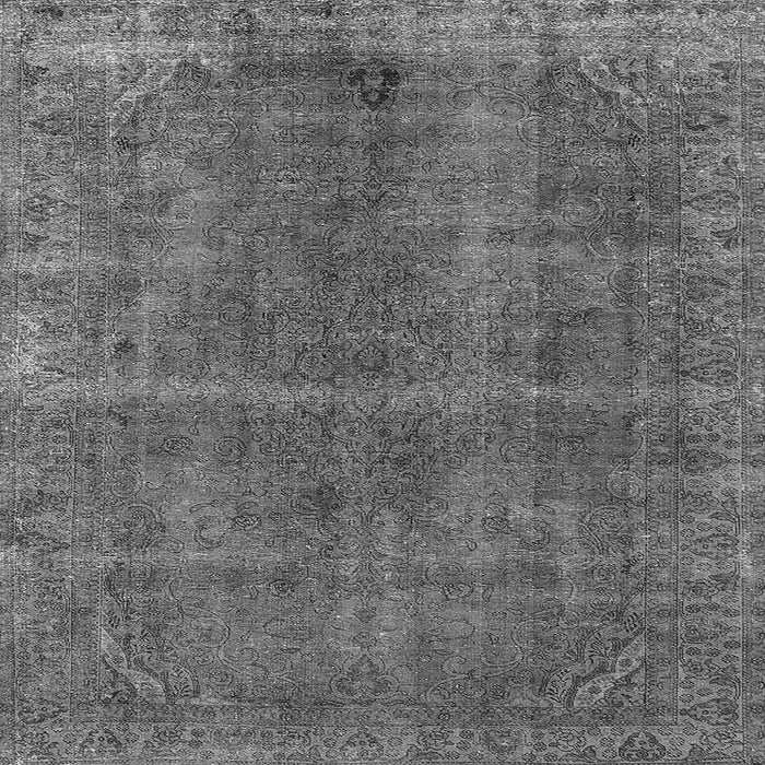 Square Machine Washable Oriental Gray Industrial Rug, wshurb570gry