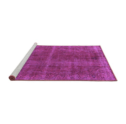 Sideview of Machine Washable Oriental Purple Industrial Area Rugs, wshurb570pur