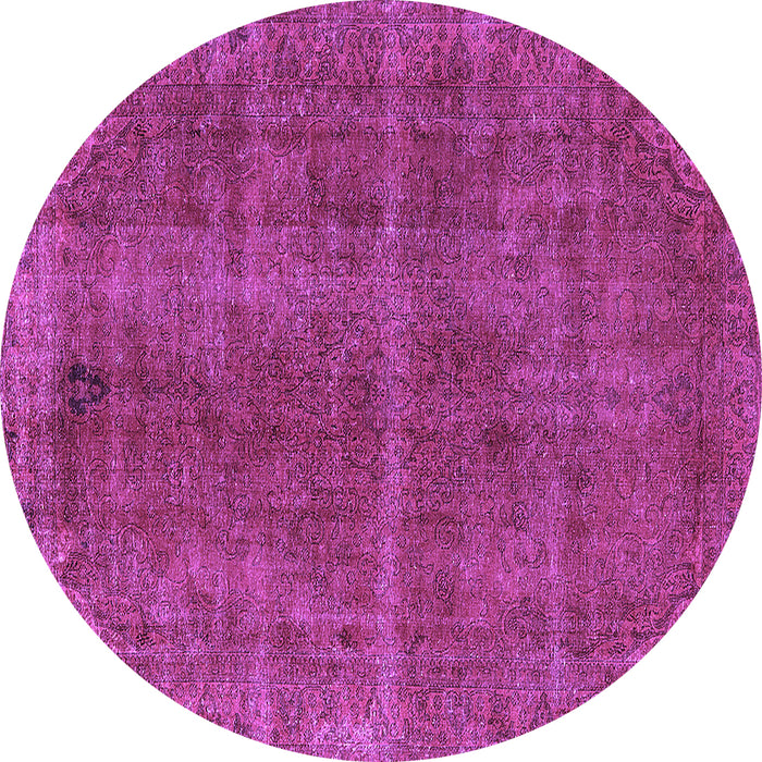 Round Oriental Purple Industrial Rug, urb570pur